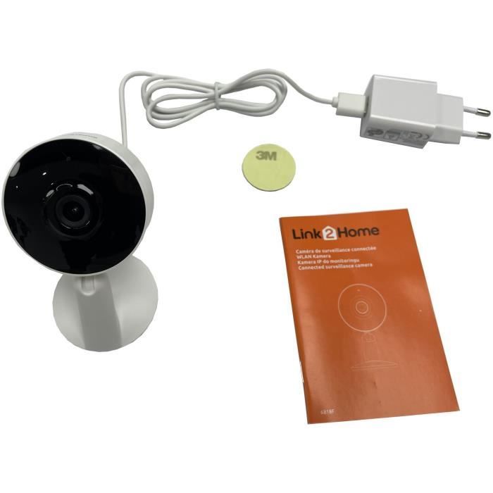 Caméra Wi-Fi - LINK2HOME - HD 1080P, vision nocturne, détection mouvement - Bestpower